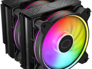 Cooler Master Hyper 622 Halo CPU Cooler, Dual Redesigned Halo Fan, 2050 RPM Fan Speed, 51.88 CFM Airflow, Rifle Bearing Fan Type, 6 Heat Pipes, Dual T
