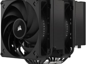 Corsair A115 High-Performance Tower CPU Air Cooler, Cools up to 270W TDP, Slide-and-Lock Fan Mount, Two AF140 ELITE Fans, Easy to Install, Pre-Applied