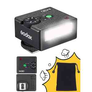 Godox Flash Godox iM30 Mini Flash - Camera Flash GN 15, 7 Power Levels, IM 30 Mini Manual Flash for Canon/Sony zv1/Sony zve10 /Ricoh gr3/Nikon/Fuji f1-230 Full-Power...