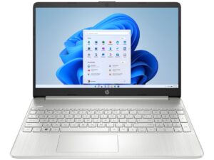 HP 15.6 inches Intel Core i3-1215U Laptop, 8 GB DDR4 Ram, 256 GB SSD, Windows 11 Home, Natural Silver, 15S-FQ5123NE