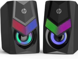 HP DHE-6000 Wired Speaker RGB Backlight Audio Player Multimedia Stereo Mini 360 Surround Sound Subwoofer - Black | 8YJ91AA