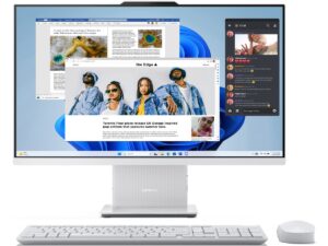 Lenovo IdeaCentre All in One Desktop, 27 inches FHD Display, Windows 11, Integrated Intel UHD Graphics, 16 GB RAM, 512 GB SSD, Cloud Grey, F0HM000HAX