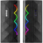 MARVO SG-269 RGB PC Gaming Speakers, Wired & Wireless Connectivity, Bluetooth 5.0 Version, 3W x 2 Power, RGB with 6 Light Modes, Black | SG-269