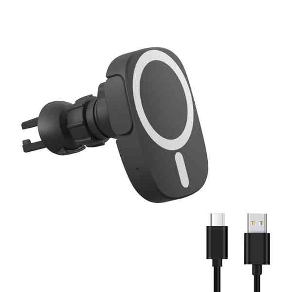 Trands Car Magnetic Wireless Charger, Black, TR-WC4653