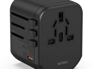 Wiwu Universal USB-C PD Travel Adapter, 20W, Black, UA002
