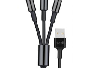 X.Cell 3 In 1 USB Cable CBA31 1.5 Meter Black