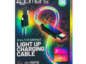 4 GAMERS MULTIFORMAT LIGHT UP CHARGING CABLE USBC 3M