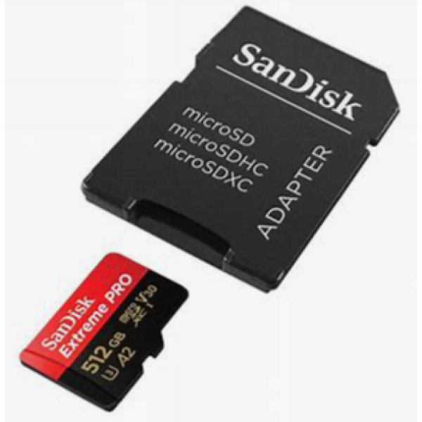 Extreme Pro microSDXC 512GB + Rescue Pro Deluxe 170MB/s A2 C10 V30 UHS-I U4