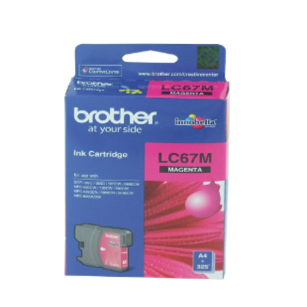 Brother LC67M Magenta Original Ink Cartridge, LC-67M