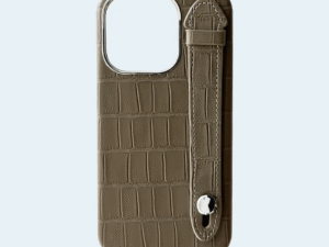 AA Cases Crocodile with Strap Case For iPhone 15 Pro 6.1 - Elephant Gray