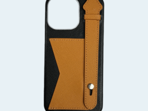AA Cases Saffiaono Leather Strap & Wallet Case For Apple iPhone 14 Pro - Black & Brown