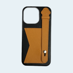 AA Cases Saffiaono Leather Strap & Wallet Case For Apple iPhone 14 Pro Max - Black & Brown