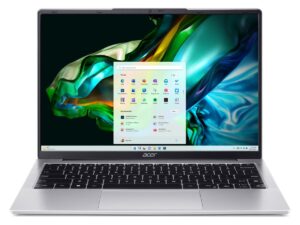 Acer Aspire Lite Notebook, 14 WUXGA IPS Display, Intel Core i3-N300 Processor, 8 GB RAM, 512 GB SSD, Windows 11, Silver, NXKS9EM006