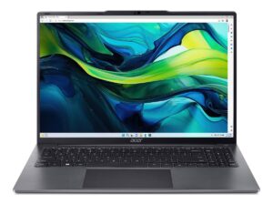 Acer Aspire Lite Notebook, 16 WUXGA IPS Display, Intel Core i5-1235U Processor, 8 GB RAM, 512 GB SSD, Windows 11, Silver, NXKWZEM002