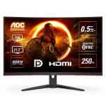 AOC C32G2ZE2 Curved Gaming Monitor 31.5-inch Full HD 1920×1080, HDR10, VA Panel Type, 250Hz Refresh Rate, 0.5ms Response Time, Adaptive Sync Technology – Black & Red