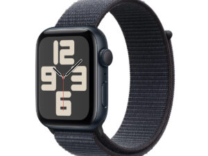 Apple Watch SE GPS, 40 mm Midnight Aluminium Case with Ink Sport Loop, MXEA3QA/A