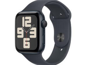 Apple Watch SE GPS, 40 mm Midnight Aluminium Case with Midnight Sport Band - S/M, MXE73QA/A