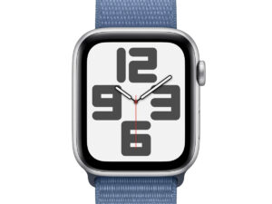 Apple Watch SE GPS Aluminium Case with Winter Blue Sport Loop, 45 mm, Silver
