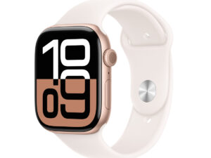 Apple Watch Series 10 GPS 42mm Rose Gold Aluminium Case with Light Blush Sport Band - M/L