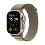 Apple Watch Ultra 2 GPS + Cellular, Titanium Case with Olive Alpine Loop, 49 mm, Small, MREX3AE/A