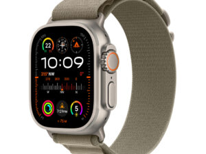 Apple Watch Ultra 2 GPS + Cellular, Titanium Case with Olive Alpine Loop, 49 mm, Medium, MREY3AE/A