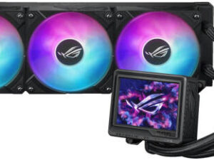 ASUS ROG Ryujin III 360 aRGB Extreme Liquid CPU Cooler, 360mm Radiator, 120mm ROG Magnetic Daisy-Chainable Fan, 89.73 CFM Airflow, 2800 RPM Speed, 3.5″ LCD Display, Black |...