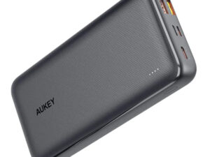 AUKEY PB-N74 Portable Charger 20000mAh Large Capacity with 3 Outputs & 3 Inputs Black