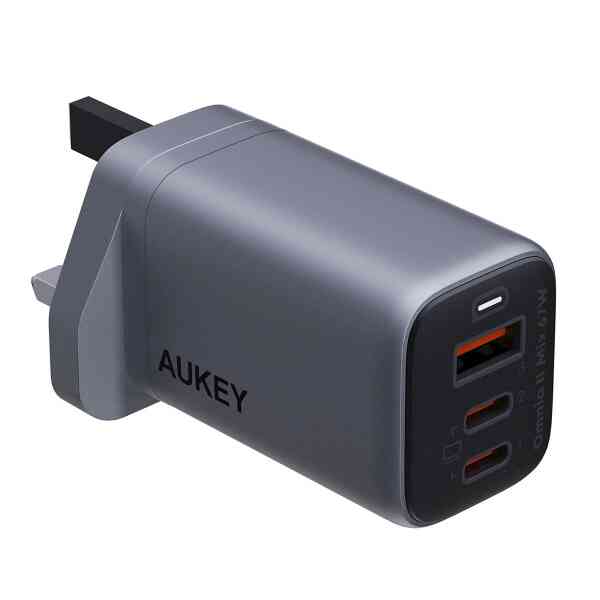 Aukey VoltApex II Mix 67W UFCS 3-Port GaN Wall Charger, PA-B6U