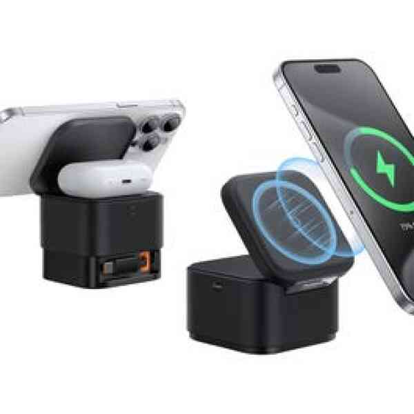 Baseus Charger Mag Pro 2In1 Magnetic Wireless 25W Cosmic Black