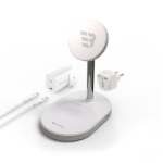 Baykron Stand Holder 3In1 Portable Wireless Charger 25W White