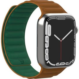 Baykron Strap Silicone Magnetic Apple Watch 42/44/45 mm Green/Brown