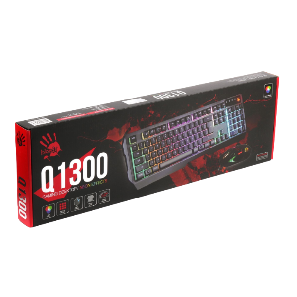 BLODDY Q1300 NEON EFFECTS WIRED KEYBOARD BLACK