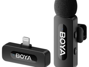 BOYA BY-V1 wireless microphone Noise Cancellation Lavalier Microphone Mini Mic 100M Transmission microphone for Vlogging TikTok YouTube Content Creators Live Streaming Interview...