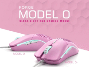 Glorious Forge Model O Minus Ultra-Light RGB Gaming Mouse – Pink Edition