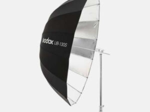Godox UB-130S silver parabolic umbrella with diffuser
