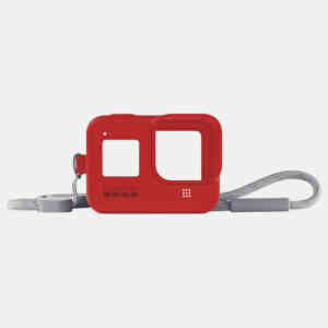 GoPro Silicone Sleeve and Adjustable Lanyard Kit for GoPro HERO8 (Firecracker Red)