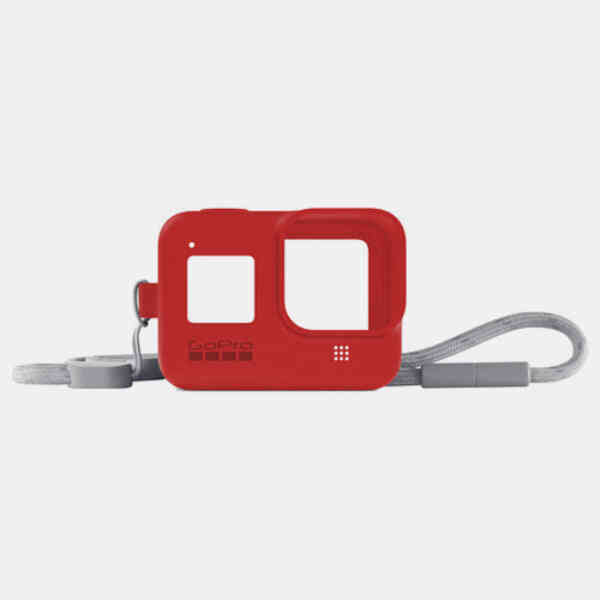 GoPro Silicone Sleeve and Adjustable Lanyard Kit for GoPro HERO8 (Firecracker Red)