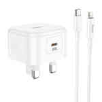 Hoco PD Single Port Super Fast Wall Charger with Lightning Cable, C91B