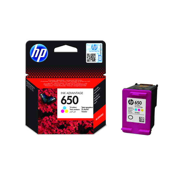 HP 650 Orignal Ink Cartridge (CZ102AE),Tri-color (Cyan, Magenta, Yellow)