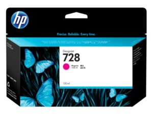 HP 728 Magenta DesignJet Ink Cartridge, 130ml