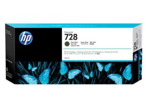 HP 728 Matte Black DesignJet Ink Cartridge, 300ml