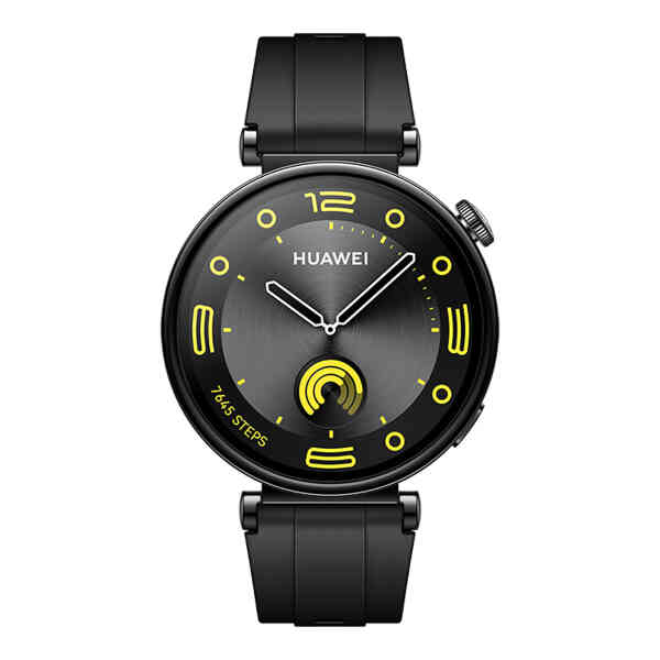 Huawei Smart Watch GT 4, 41 mm, Black Fluororubber Strap, Aurora-B19F