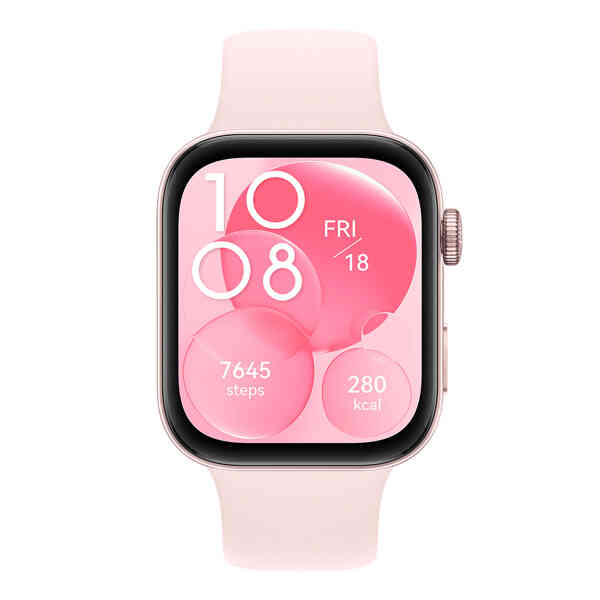 Huawei Watch FIT 3 SOLO with Fluoroelastomer Strap, Nebula Pink
