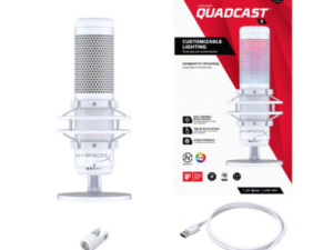 HYPERX QUADCAST CUSTOMIZABLE LIGHTNING – WHITE