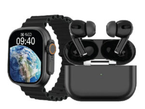 Iends Smart Watch and Earbuds Combo, Black, IE-BD6534