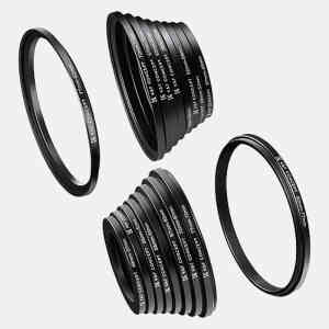 K&F Concept 18 Pieces Filter Ring Adapter Set