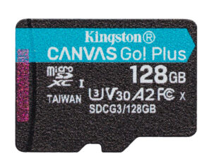 Kingston Micro SD Card, 128GB, 170MB/s, Black, SDCG3