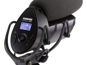 LensHopper Camera-Mount Condenser Microphone With Integrated Flash Recording VP83F Black