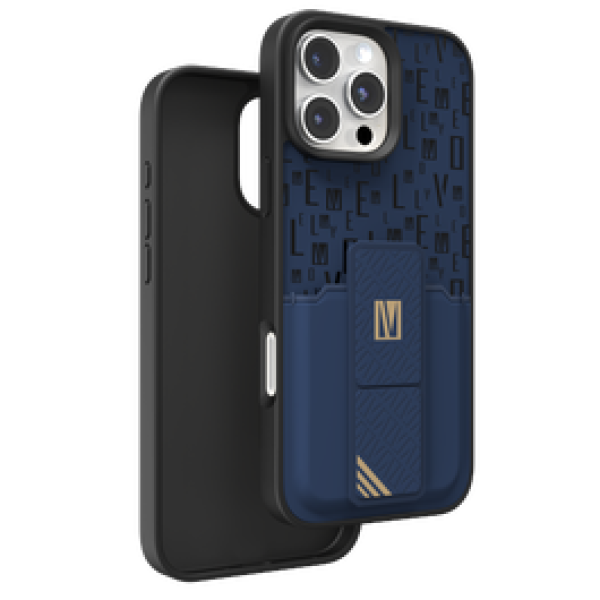 Levelo Case Morphix Gripstand With Card Holder iPhone 16 Pro Blue