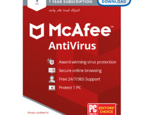 McAfee Antivirus, 1 User, 1 PC, 1 Year Subscription